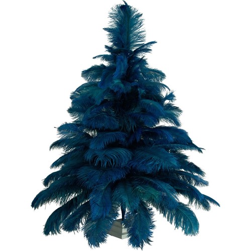 Blue ostrich feather - ostrich, christmas
