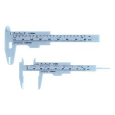 20pcs Mini Plastic Vernier Caliper 3" Metric Inch Sliding Gauge Ruler, Blue