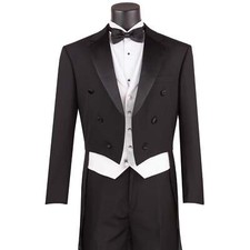 VINCI Men's Black Classic-Fit