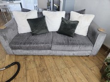 Gray Sofa 3 seater and cuddle seat.                          Gray