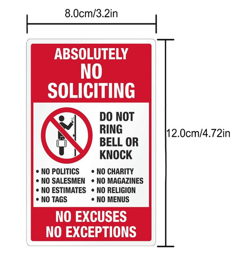 Soliciting junk mail sign - no,