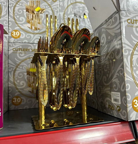 30pc gold polished stainless - 30pc,