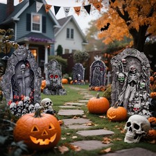 3X Halloween RIP Graveyard Tombstones Party Haunted House Decor Yard Lawn Signs 