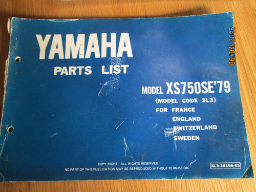 Yamaha 750se genuine parts - yamaha,