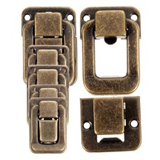 6 Pcs Transparent Lock Hasp Buckle Hinges for Luggage Jewelry Box Use