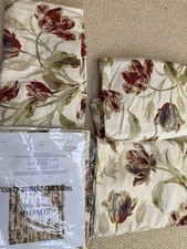 Laura Ashley Gosford Paprika Curtains 64” W 54" & 38" drop, 2 sets see descrip