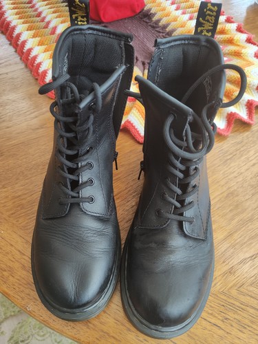 Doc martens black leather - black,