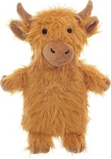 Highland Cow Hot Water Bottle with Soft Plush Fleece Cover Winter Warm