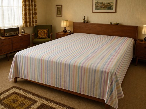 Vintage candy stripe flat - vintage, 100%