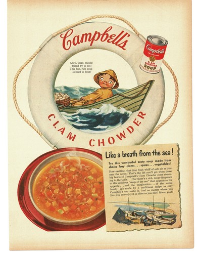1952 campbell clam chowder - 1952,
