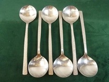 6 Vintage Viners Soup Spoons