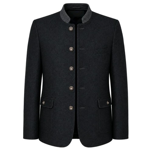 Men charcoal grey wool - charcoal,