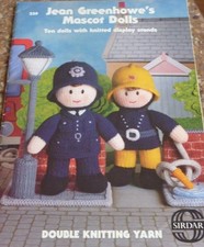 Jean Greenhowe's DK Knitting Pattern Booklet  10 Mascot Dolls Characters