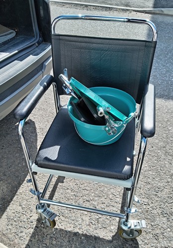 Commode wheelchair with - commode,