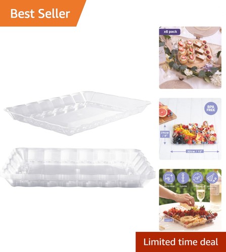 Large clear serving platters - large,