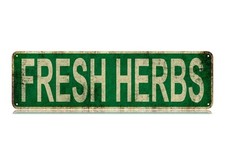 Fresh Herbs sign - metal