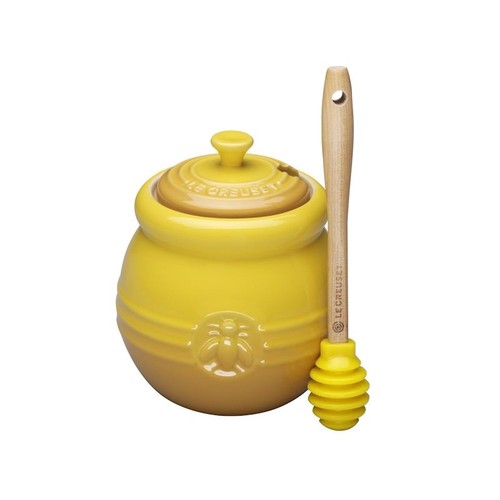 Creuset honey pot with - le,