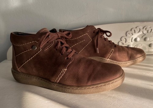 Wolky brown suede flat lace - brown,