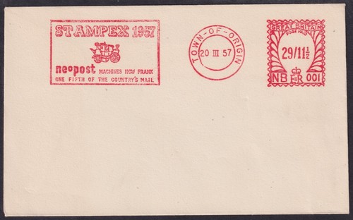 Stampex 1957 nepost town - 'town, of