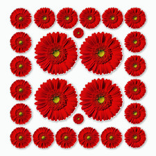 Gerber flower stickers theme