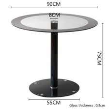 Round Glass Dining Table with