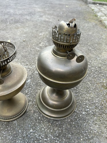 Vintage duplex oil lamp - vintage,