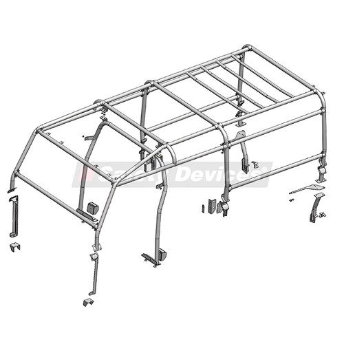 Full external roll cage land - external,