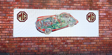 MG A RED ROADSTER    CUTAWAY