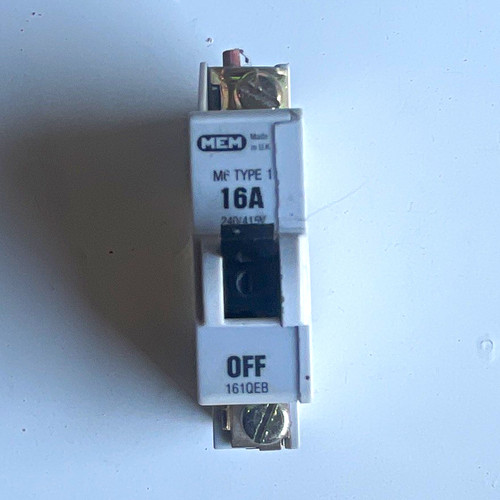 Mem type mcb 16a - type, 201-250v