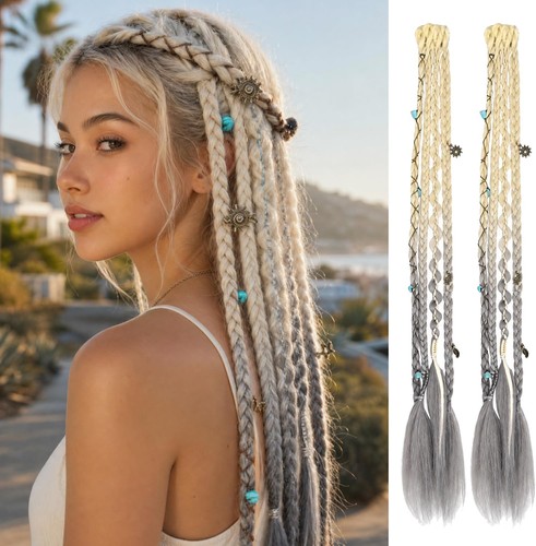 Clip dreadlock extensions - clip, in