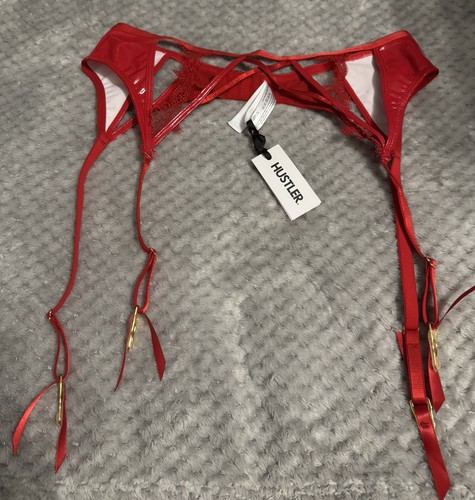 Red suspender belt size new - 12,