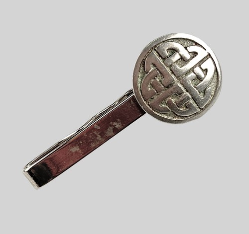 Silver tone tie clip with - silver,