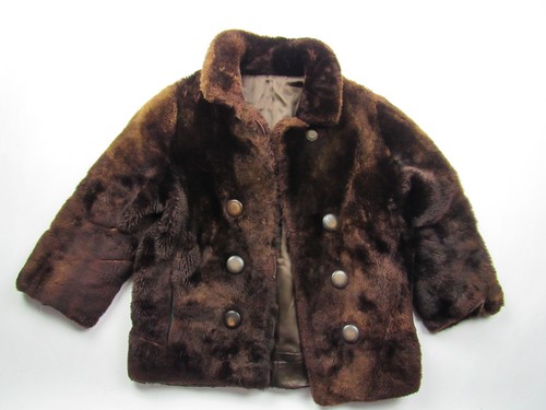 Vtg 1950s brown mouton - vtg,