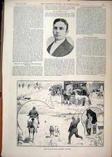 Original Old Antique Print