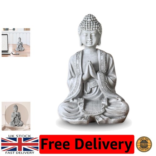 Serene grey buddha - grey, figurine
