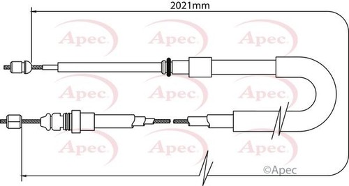 Apec rear brake cable - rear,
