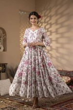 Indian Women White Floral