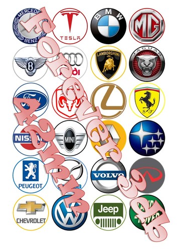 42mm car logo edible - 24,