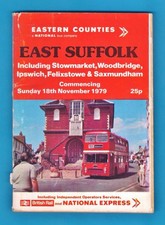 Eastern Counties Bus Timetable - East Suffolk: Stowmarket Ipswich etc - Nov 1979