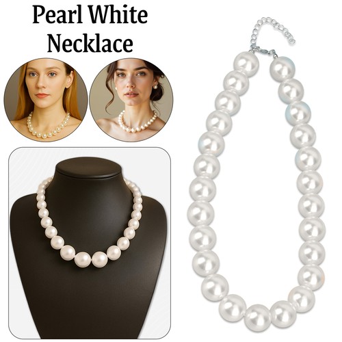 18mm large faux pearl necklace - large,