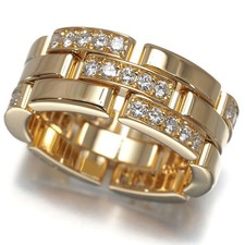 Auth Cartier Ring Diamond