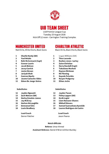 Official teamsheet manchester - official, teamsheet-