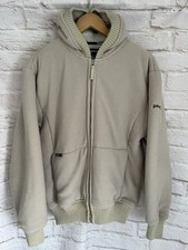 Schott NYC Sherpa Lined Fleece Hoodie Jacket Men’s Medium Beige 90s Vintage Warm