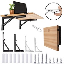 2x Campervan Folding Shelf Bracket RV Motothome Boat Table Extension Wall Hinges