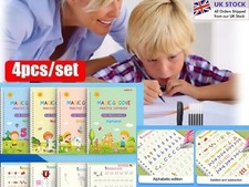 4x Magic Practice Copybook Groove Handwriting Copy Book Calligraphy For Kid UK