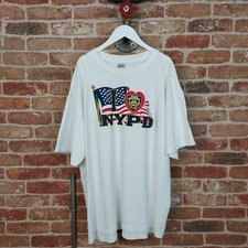 Vintage NYPD Graphic T Shirt Tee Oversized Baggy NY USA Souvenir Tourist 90s  XL