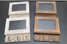 Mail Sorter Key Holders 2 Slot Wooden Rustic w Chalkboard Surface Wall Mounted