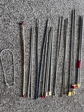 Vintage 9 Pairs Knitting Needles Various Sizes 4, 5, 5.5, 10, 12 Stitch Counter
