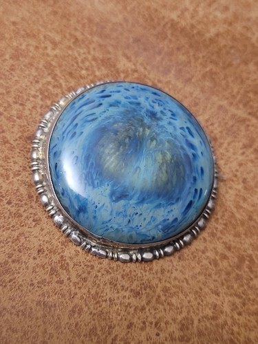 Ruskin pottery silver roundel - silver,
