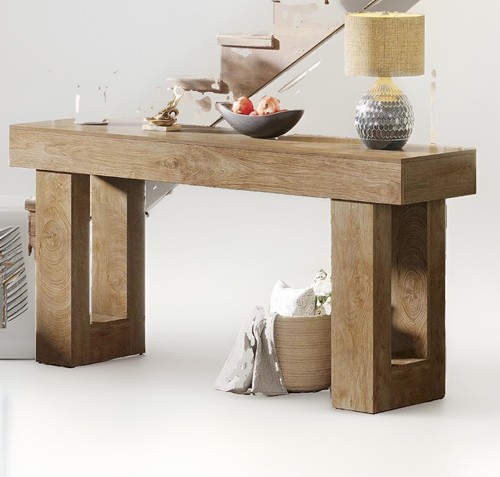 160cm rustic console - 160cm, oak
